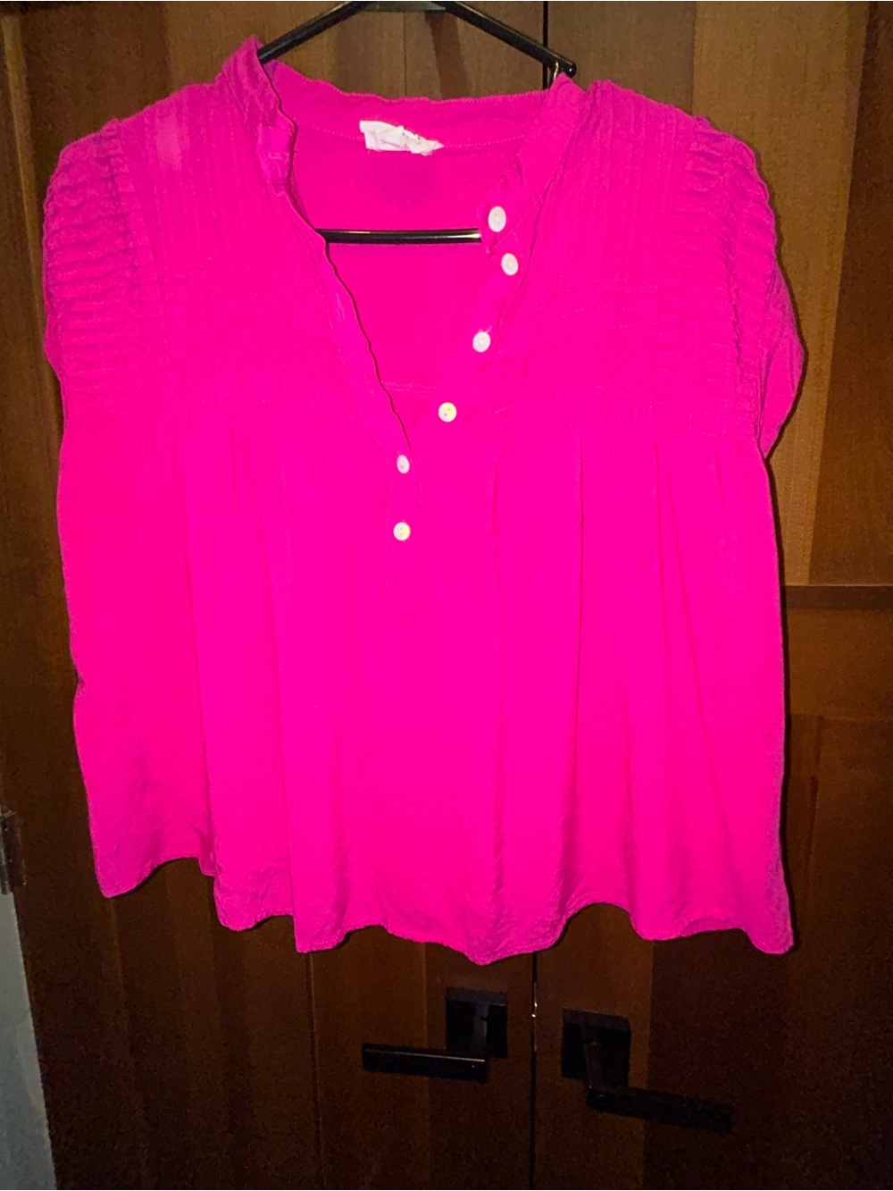 Andree by Unit Women’s Pink Button-Front Blouse size small